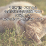 不正出血・生理不順で悩む日々。仕事を辞めて人生が変わった!話。不正出血/生理不順/多嚢胞性卵胞症候群/PCOS