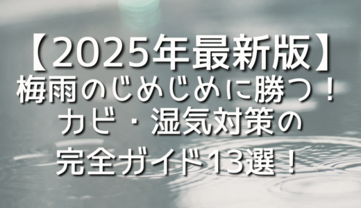 【2025年最新版】梅雨のじめじめに勝つ！カビ・湿気対策の完全ガイド13選！