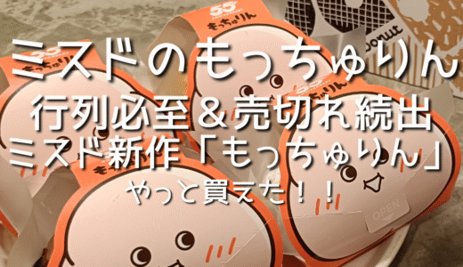 【ミスド もっちゅりん】やっと買えた…!!SNSで話題!!行列必至＆売切れ続出のミスド新作「もっちゅりん」を食べてみた!!