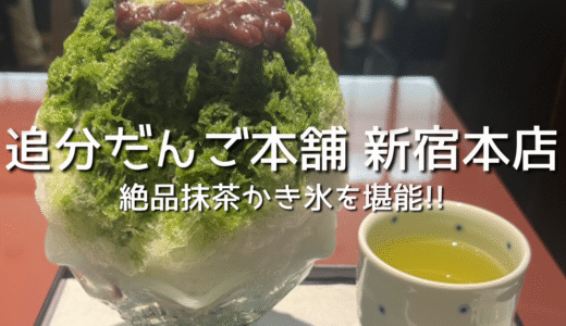 【かき氷2025】追分だんご本舗 新宿本店で絶品抹茶かき氷!!夏に食べたいおすすめな美味しいかき氷を紹介します!!